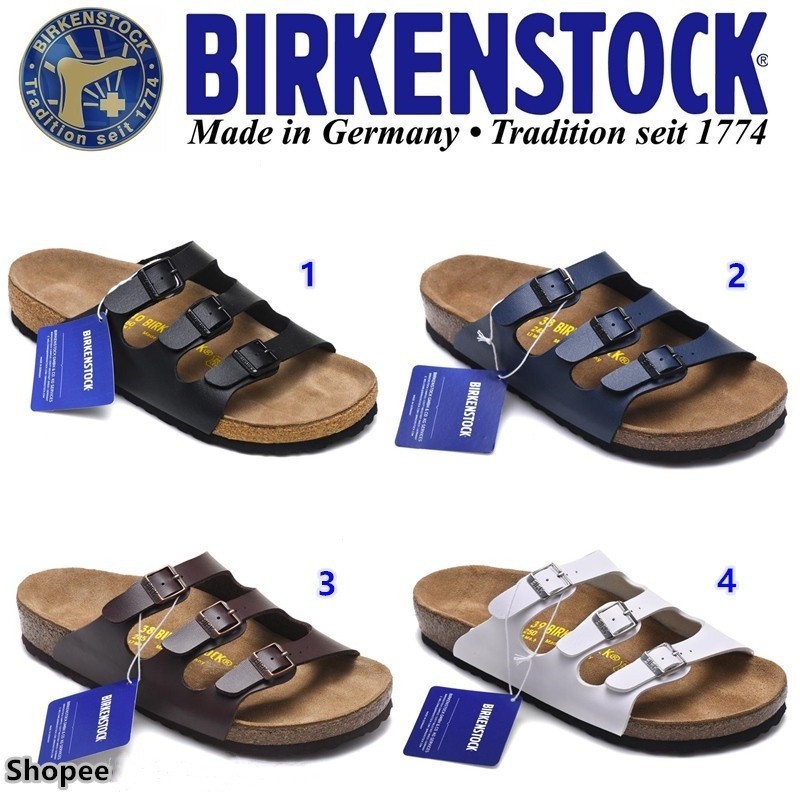 BIRKENSTOCK 勃肯男/女經典軟木拖鞋沙灘休閒鞋佛羅里達系列 35-46