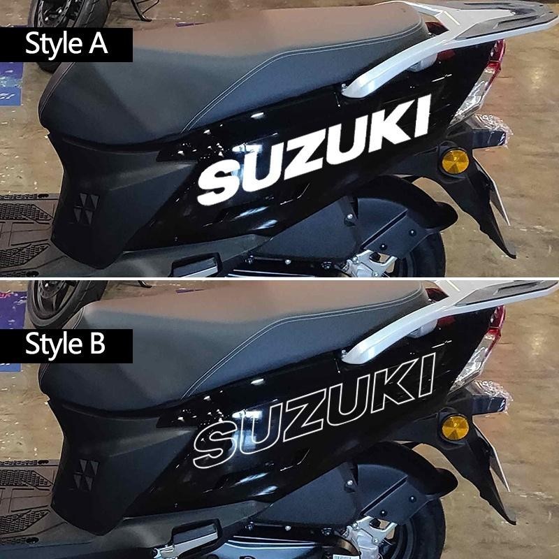 SUZUKI 2 件裝鈴木 UY125 摩托車反光貼紙摩托車頭和車身標誌標誌貼紙