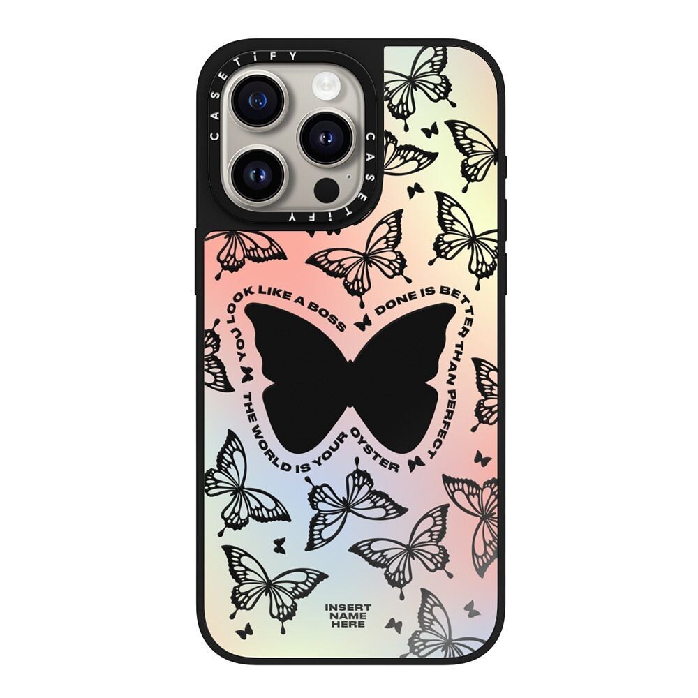 CASETiFY 保護殼 iPhone 15Pro/15 Pro Max 鏤空蝴蝶 You Give Me Butterflies