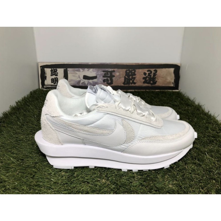 高品質 Nike SACAI X NIKE LDWAFFLE 解構 緞帶 鞋帶 白 全白 BV0073-101