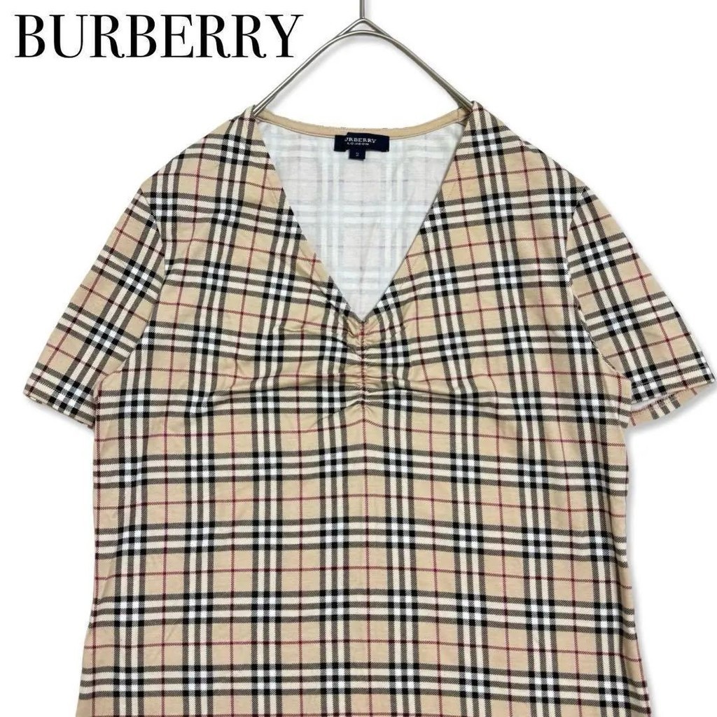 Burberry 博柏利 T恤 襯衫 米色 短袖 mercari 日本直送 二手