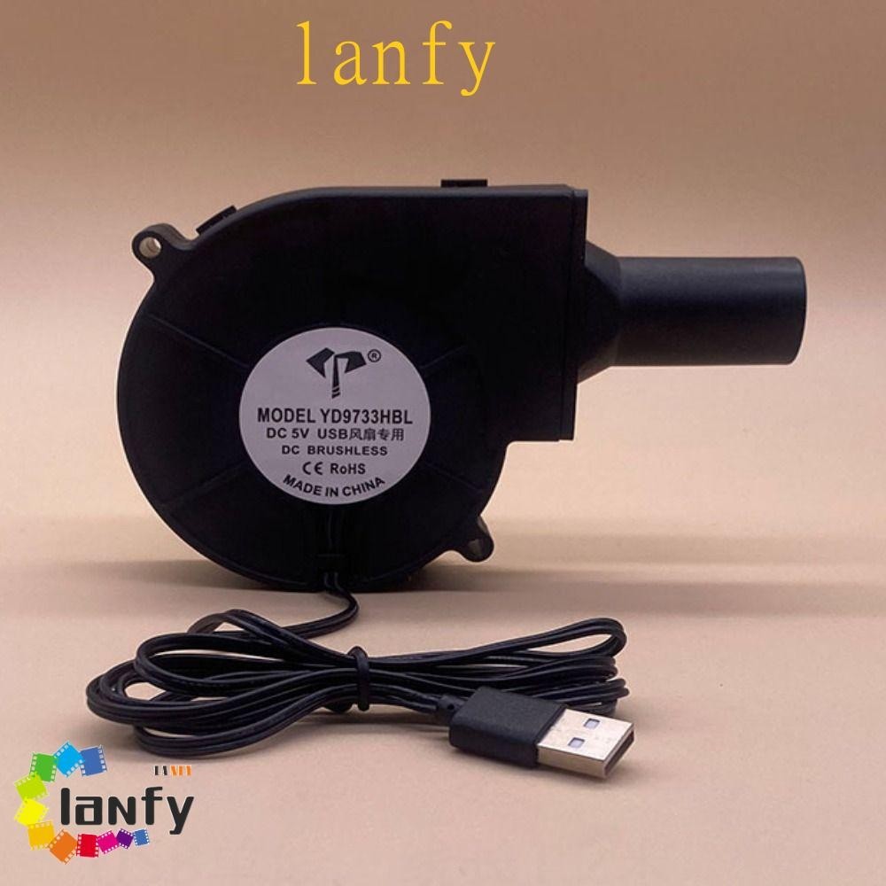 LANFY空氣渦輪鼓風機,3000RPM便攜式鼓風機風扇,帶3個速度控制器USB5V離心風機野營