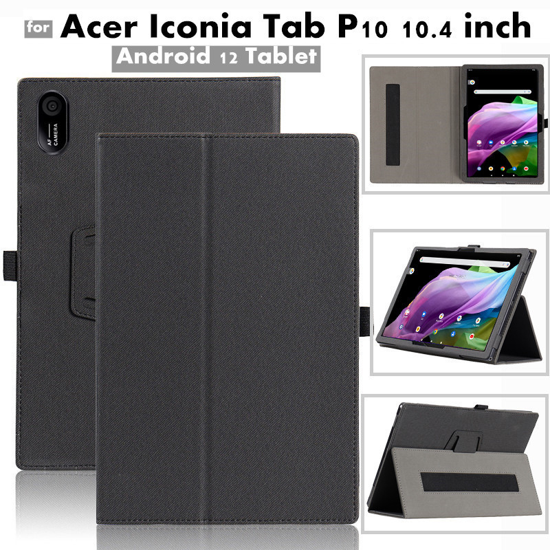 宏碁 適用於 Acer Iconia Tab P10 10.4 英寸保護套翻蓋可折疊磁性皮革支架全身保護套帶手柄