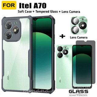 Itel A70 防震手機殼適用於 Itel RS4 P55 4G P55 5G S23 R S4 RS 4 隱私鋼化玻