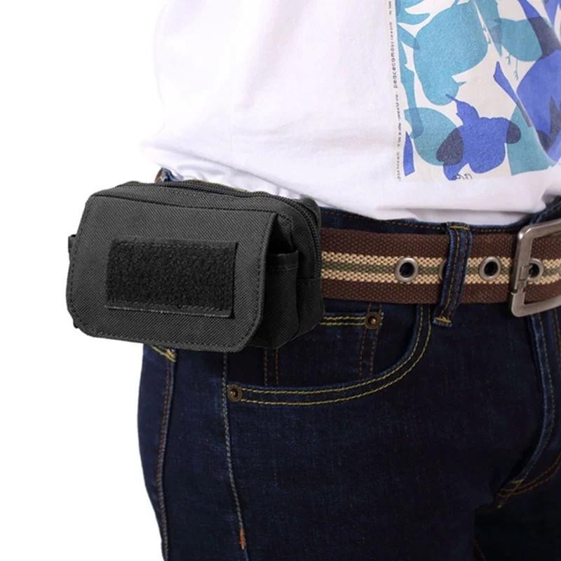 尼龍腰包戶外狩獵野營 EDC 工具包 6.5 英寸手機袋 Molle 腰帶腰包 Uility Pocket