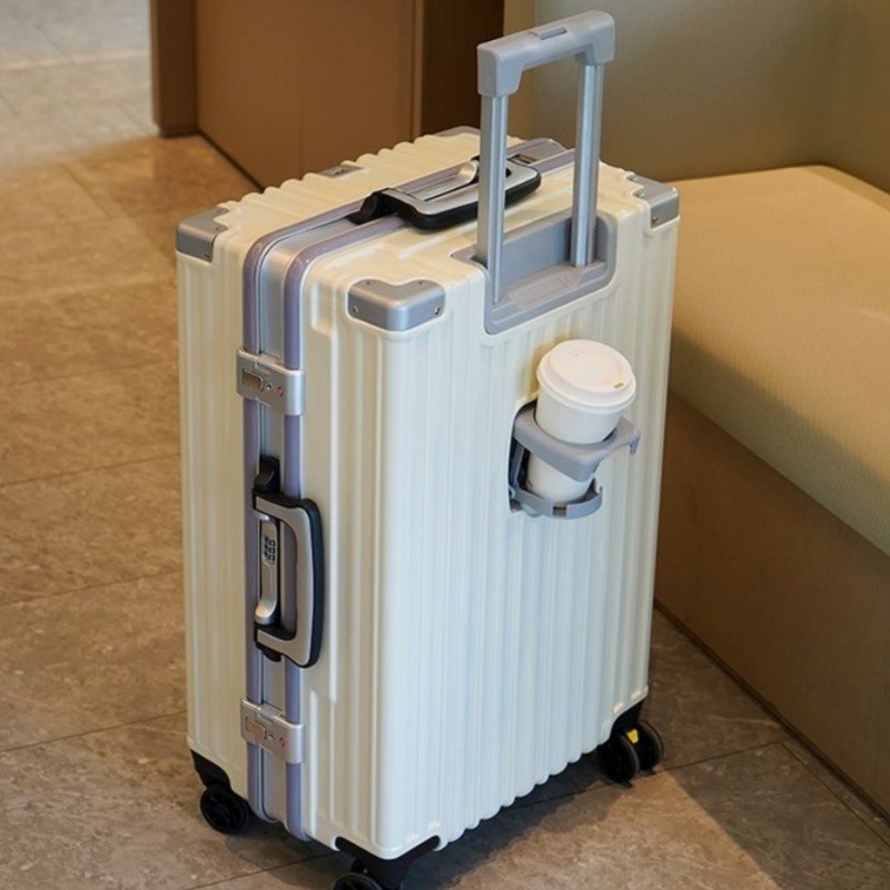 鋁框行李箱 多功能USB可充電 杯架 20寸登機箱 登機密碼箱 防刮 24寸26吋28吋極能裝行李箱 出國旅行箱學生畢旅