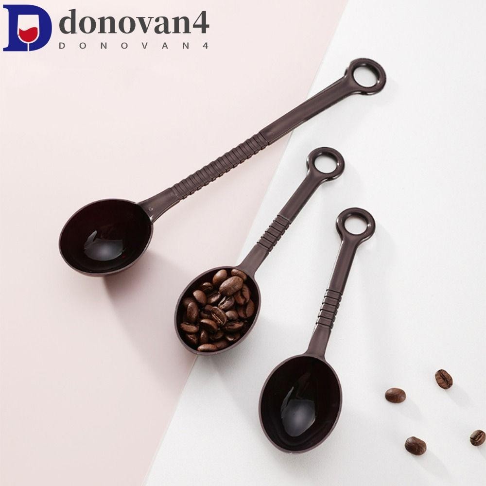 DONOVAN量匙,10g咖啡色/黑色咖啡勺,烘焙工具塑料可懸掛防滑長手柄糖勺餐廳