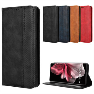 適用vivo V40 Lite手機殼vivo V30E 5G手機皮套磁吸翻蓋插卡復古