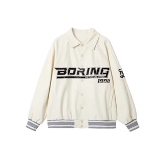 [噹天出貨][店鋪熱銷] 新品現貨 美式複古vintage棒球服男女PU皮春秋季ins潮街頭寬鬆情侶夾克外套