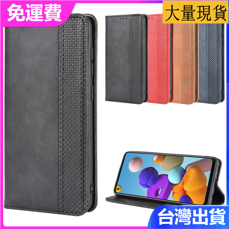 適用三星 Samsung Galaxy A21s手機殼A21S手機皮套磁吸翻蓋插卡款保護殼TPU