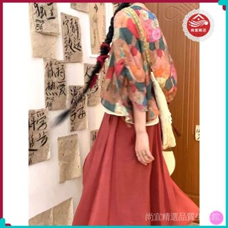新款上市 桃園出貨🌸 複古漢服元素套裝夏季兩件套新款中式民族上衣垂感休閒慵懶休閒褲