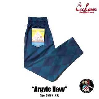 《美式工廠》美國 COOKMAN / Chef Pants Argyle Navy 菱格 藍