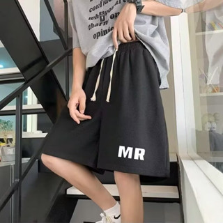 🔥48H出貨 M-8XL美式短褲 男夏季 字母印花寬鬆外穿休閒運動闊腿顯瘦五分褲子 抽繩鬆緊腰圍 運動短褲 褲子男