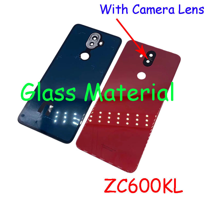 Aaaa 優質玻璃材料適用於華碩 Zenfone 5 Lite ZC600KL 背面電池蓋,帶相機鏡頭外殼維修零件