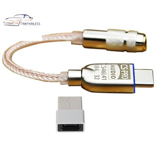 Type-c 轉 3.5mm HiFi 數字耳機放大器 Cs46L41 芯片解碼 DAC 音頻適配器電纜,適用於 And