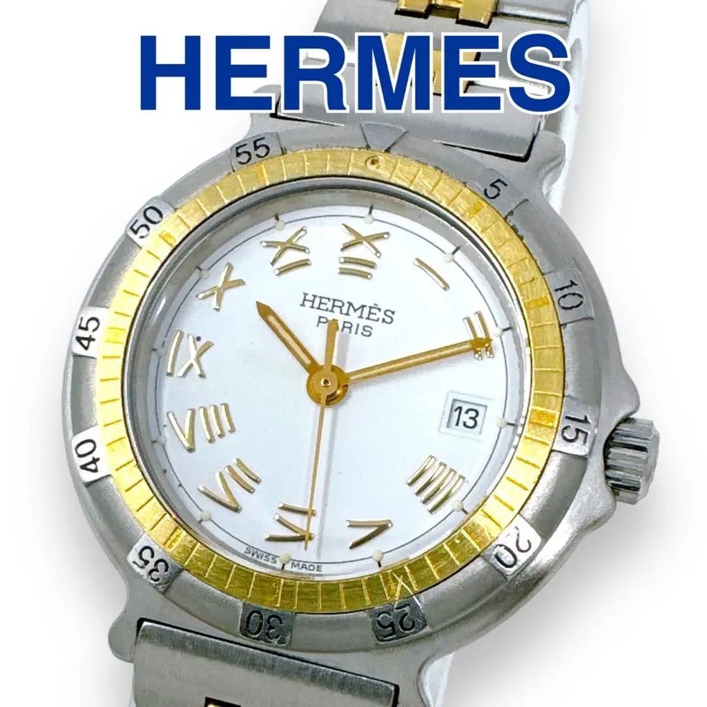 HERMES 愛馬仕 手錶 GP Captain Nemo 金 女用 錶盤 mercari 日本直送 二手
