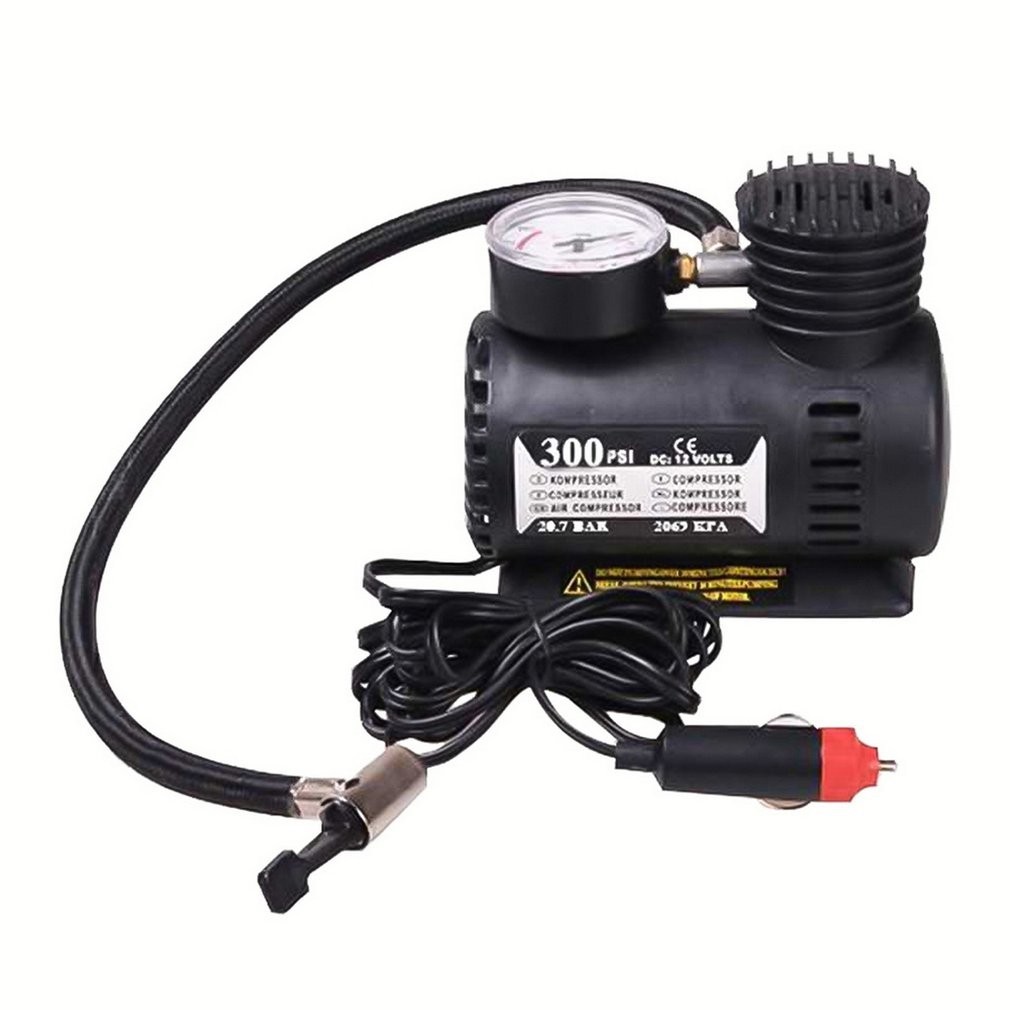 【山海】12v 迷你氣泵 汽車輪胎空氣壓縮機 手提式電動小型氣泵