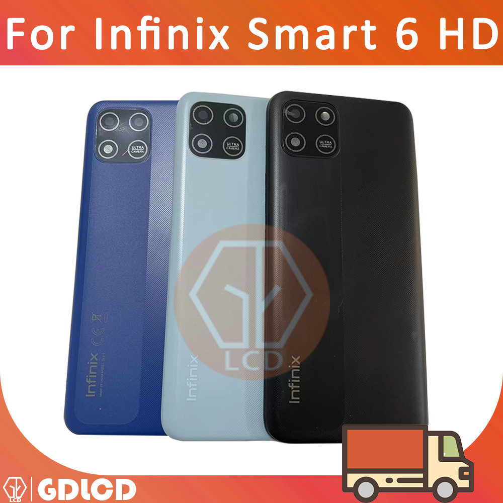 適用於 Infinix Smart 6 HD X6512 背面電池蓋門外殼後維修零件