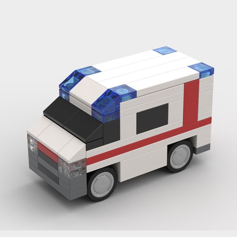 醫院救護車積木城市救援汽車小顆粒兼容樂高moc拼裝玩具益智模型 MROE