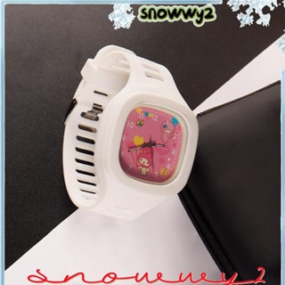 SNOWWY2學生運動手錶,方塊字可愛WomenQuartzWatch,果凍色Sanrio情侶手錶