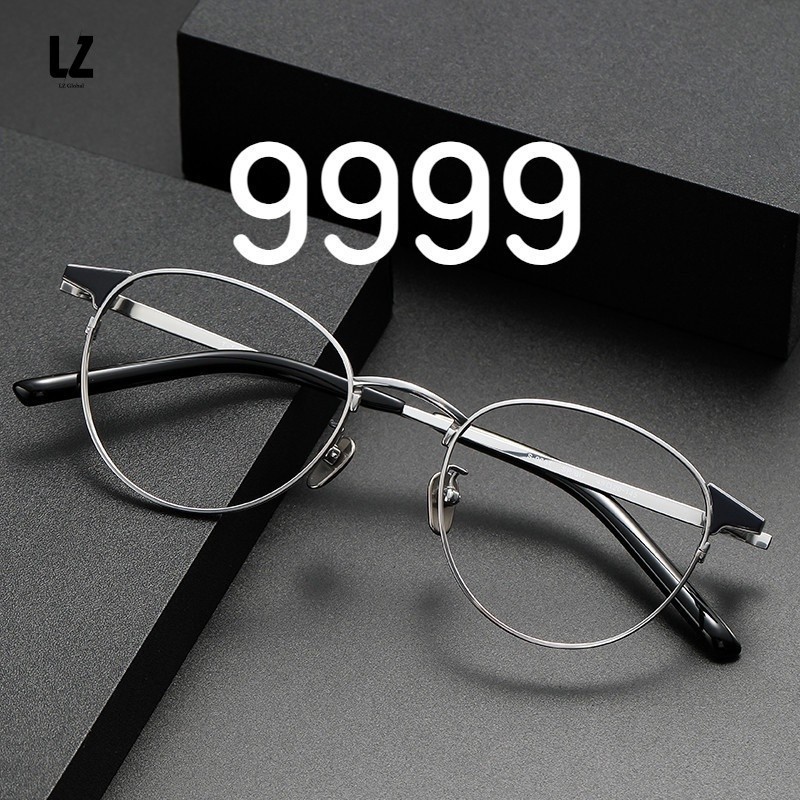 【LZ鈦眼鏡】9999衕款純鈦眼鏡框 女生眼鏡架 S-960T復古眼鏡男 防藍光眼鏡 近視眼鏡 平光眼鏡