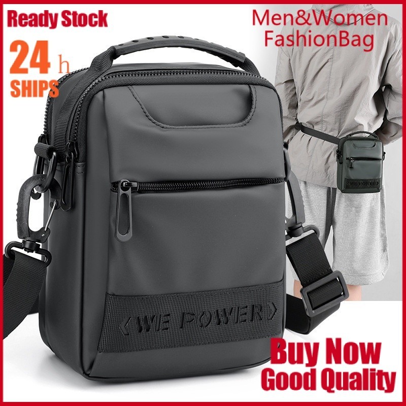 （現貨）Wepower新款簡約 男士小包 潮流斜背包 可穿腰帶掛包 手提單肩隨身包