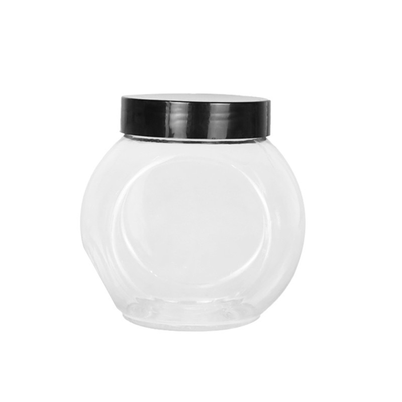 現貨【塑膠瓶】C5580密封收納罐 塑膠罐 一次性 透明 塑膠瓶 餅乾罐果醬瓶 食品罐瓶子