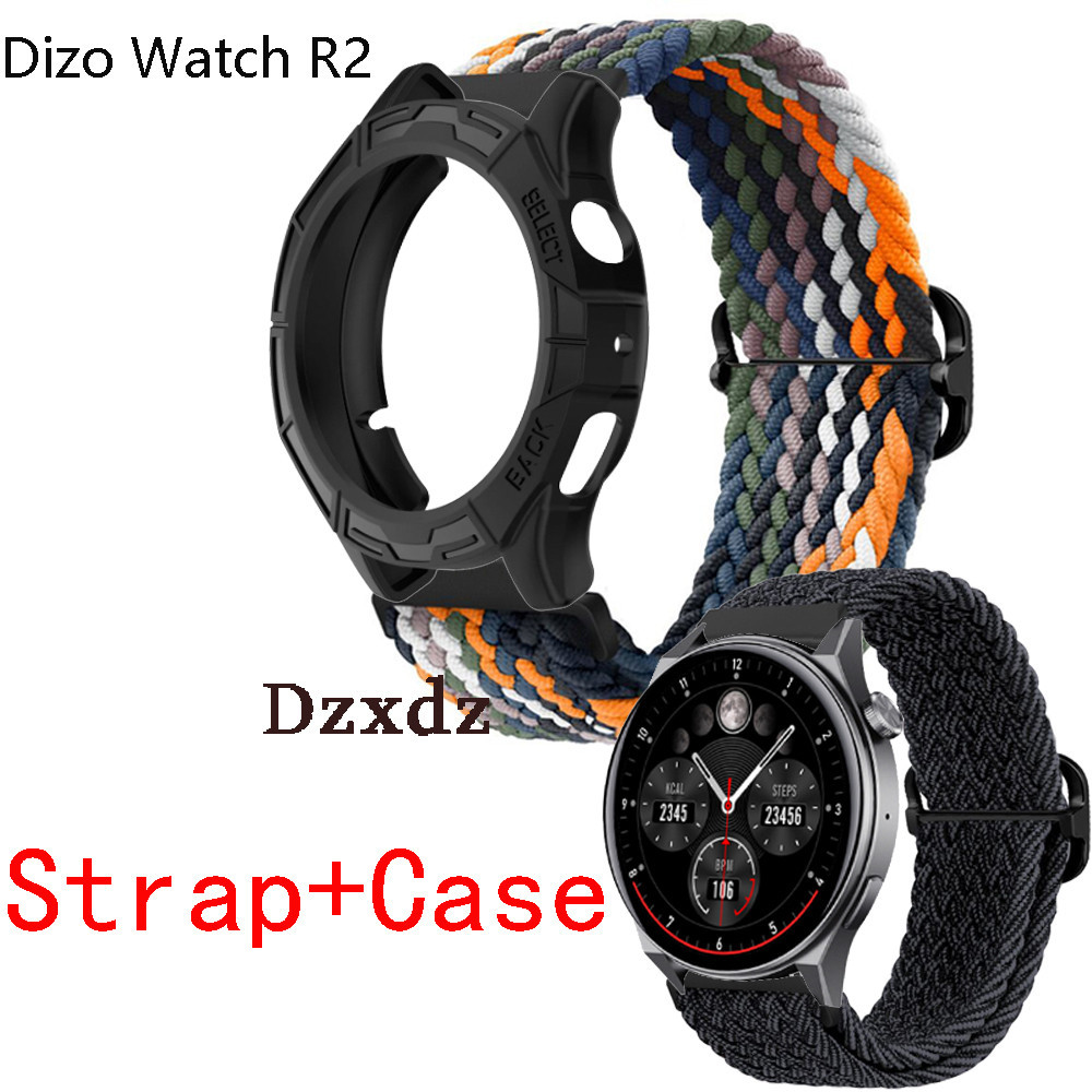 Dizo Watch R2 智能手錶外殼屏幕保護套保險槓外殼配件 SmartWatch 錶帶錶帶尼龍軟手鍊腕帶 Easy