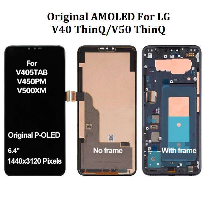原裝 AMOLED 適用於 LG V40 /V50 ThinQ LCD 顯示屏帶觸摸屏