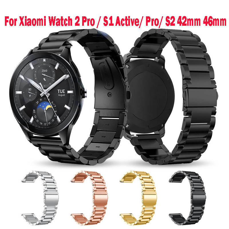 XIAOMI 適用於小米手錶 2 Sport 22MM 手錶手鍊的不銹鋼錶帶