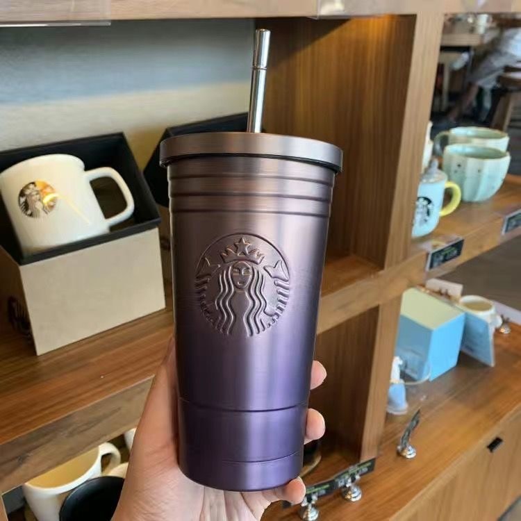 韓國 STARBUCKS 星巴克限量保溫杯 304不鏽鋼吸管杯 薰衣草漸變紫色隨行杯 汽車杯 咖啡杯 女生高顏值水杯