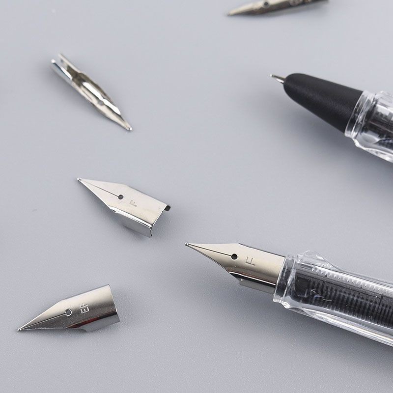現貨❧鋼筆筆尖❧   通用鋼筆筆尖英雄可替換大明尖0.5暗尖美工練字0.38特細EF飛機尖