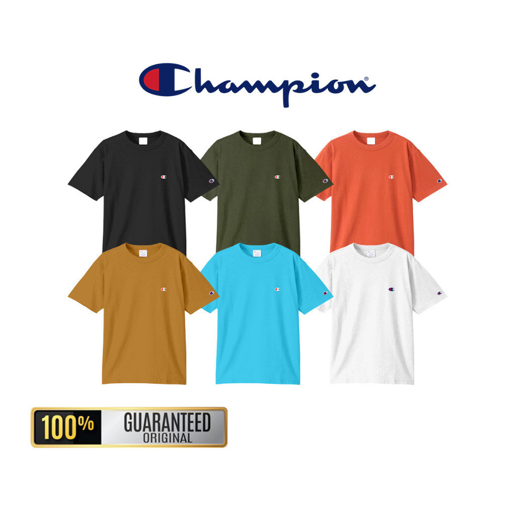 [100% 正品] Champion 刺繡徽標短袖 T 恤 C3-P300