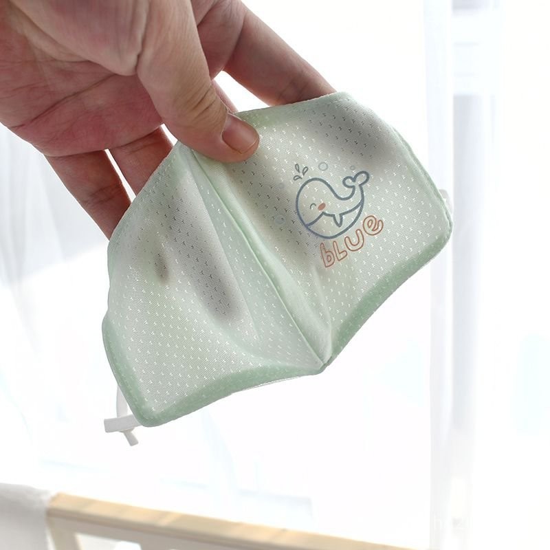 精品-臺灣熱銷✨兒童口罩夏薄冰絲0一6個月3嵗透氣立體防曬可調節小月齡寶寶口罩 9QMU