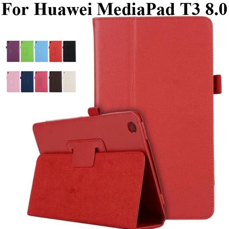 華為MediaPad T3 8 平板電腦保護殼 T3 8.0 KOB-L09 KOB-W09 保護套 簡約皮套