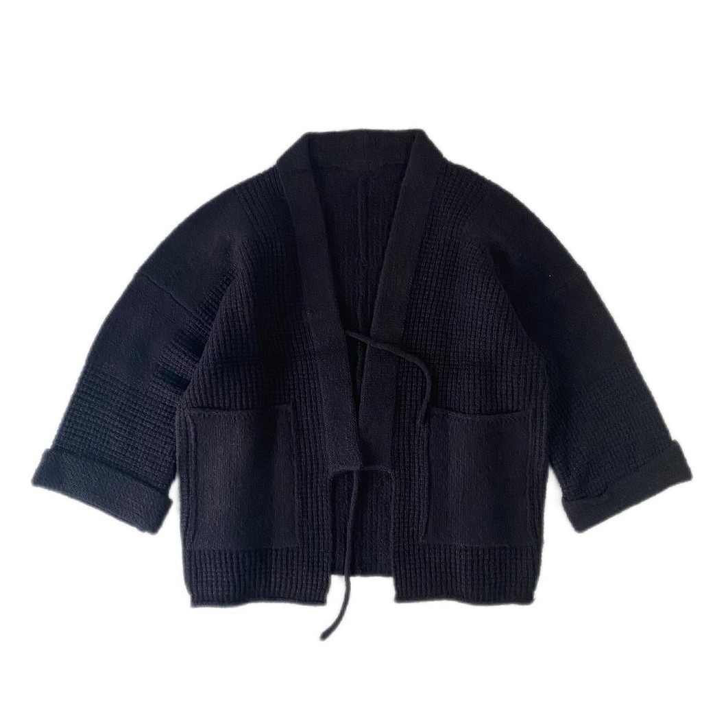 IIMJ KAPITAL VINTAGE 日系民族風寬鬆休閒針織衫毛衣道袍外套男士