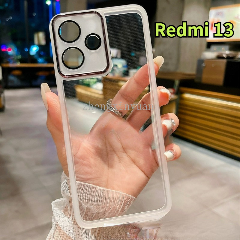 Redmi 13 Redmi13C 2024 軟殼電鍍透明手機殼 Redmi13 Redmi13C 後蓋薄透明相機保護