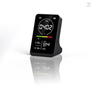 4 合 1 空氣質量計家用 CO2 TVOC 測試儀便攜式溫度濕度檢測儀 NDIR 數字顯示帶報警功能