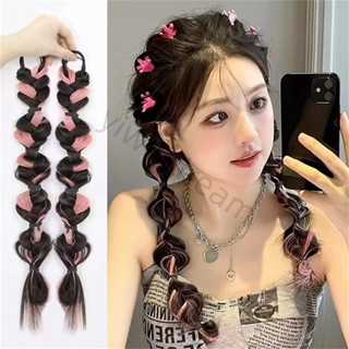 【臺灣出貨🚚】女士馬尾辮泡泡辮假髮麻花辮假髮雙馬尾長髮辮燈籠辮馬尾辮
