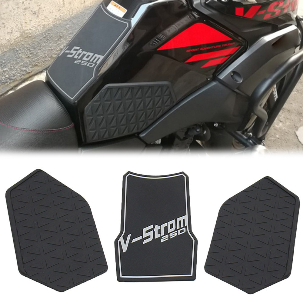 SUZUKI 適用於鈴木 V-STROM 250 V-Strom250 VSTROM DL250 摩托車貼紙橡膠油箱墊保
