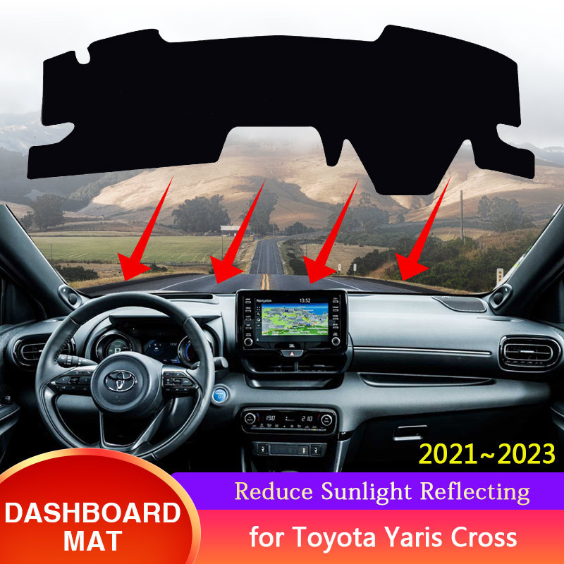 豐田 適用於 Toyota Yaris Cross 2021 2022 2023 XP210 汽車儀表板儀表板罩遮陽防曬