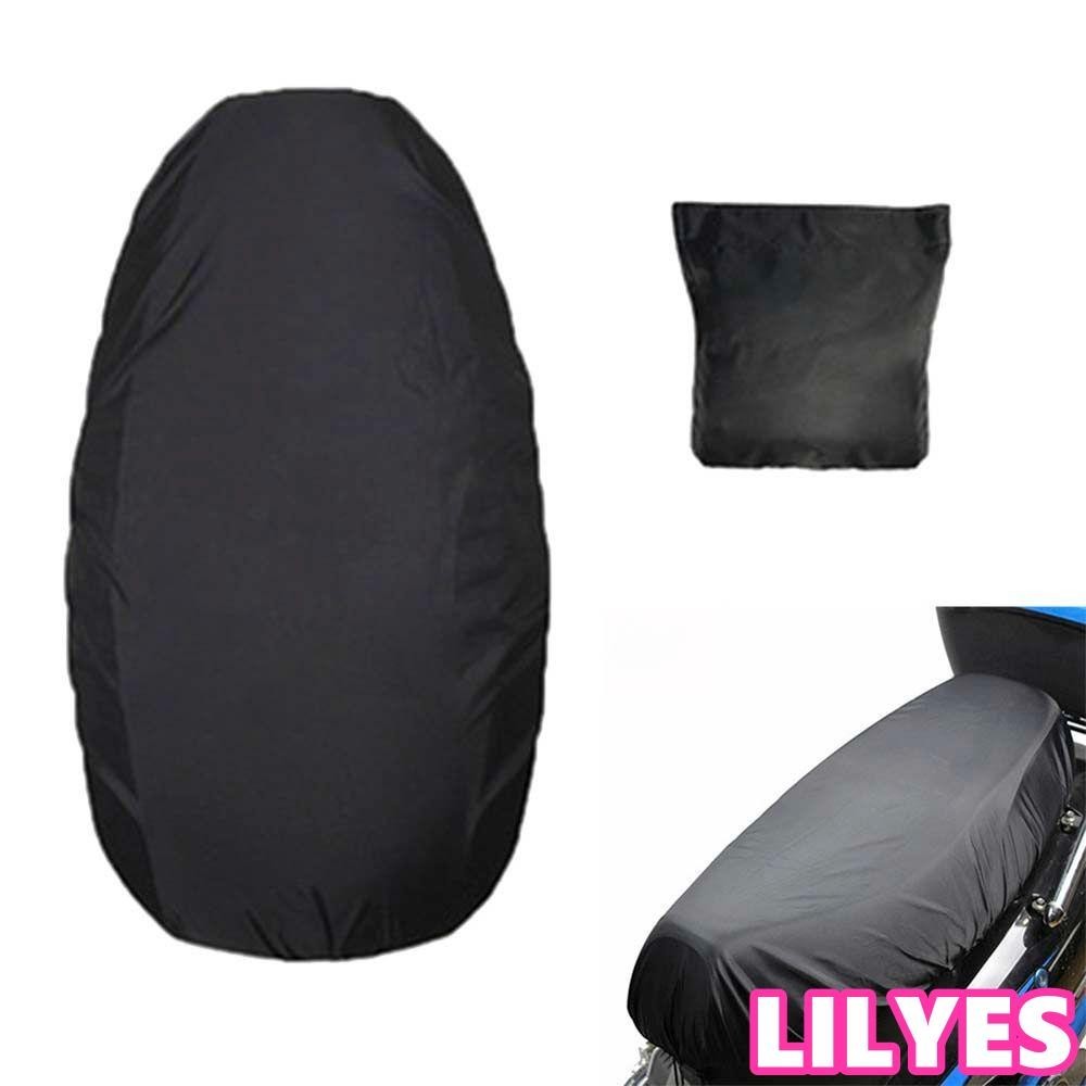 LILYES摩托車防雨座椅罩防水耐用摩托車配件黑色210D牛津布摩托車坐墊罩