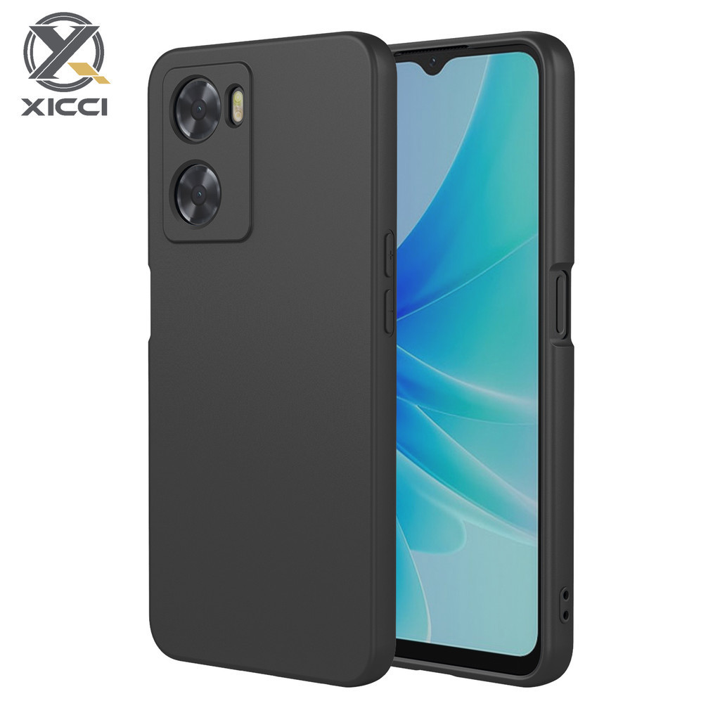 Xicci 液態矽膠軟手機殼內有天鵝絨適用於 OPPO A57 A77 A36 A76 A96 A55 A54 A52