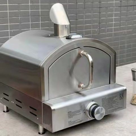 戶外商用燃氣披薩爐全自動烤麵包機擺攤臺式恆溫加熱雙面烤餅爐