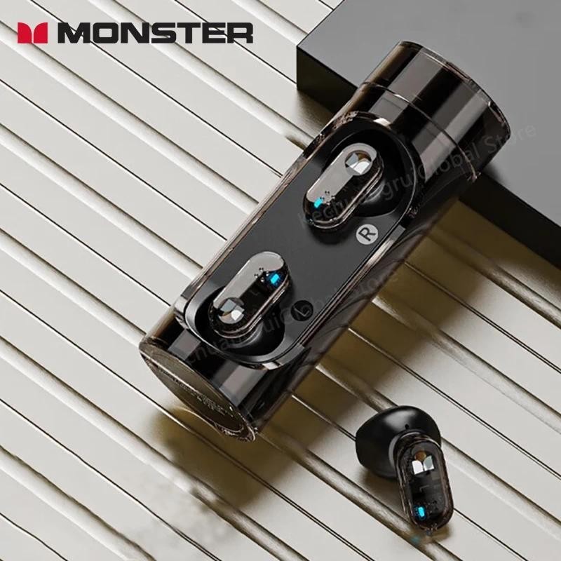 Monster XKT13 無線藍牙 5.3 耳機 TWS 迷你耳塞口紅設計耳機降噪耳機帶繩全新