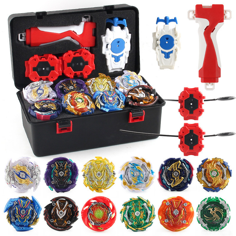 包郵升級版19件套兒童爆裂陀螺玩具禮物套裝合金戰鬥陀螺工具箱