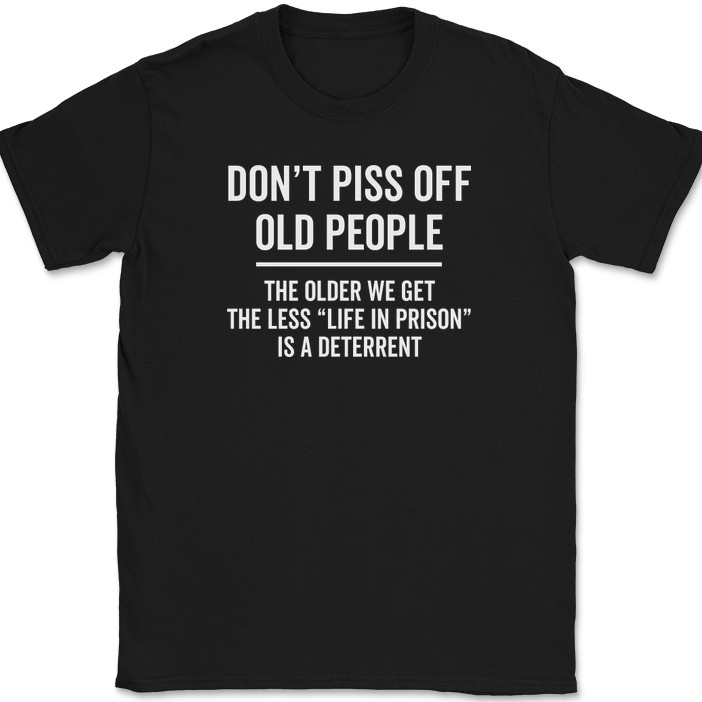不要小便老人 T 恤搞笑監獄幽默笑話諷刺 T 恤