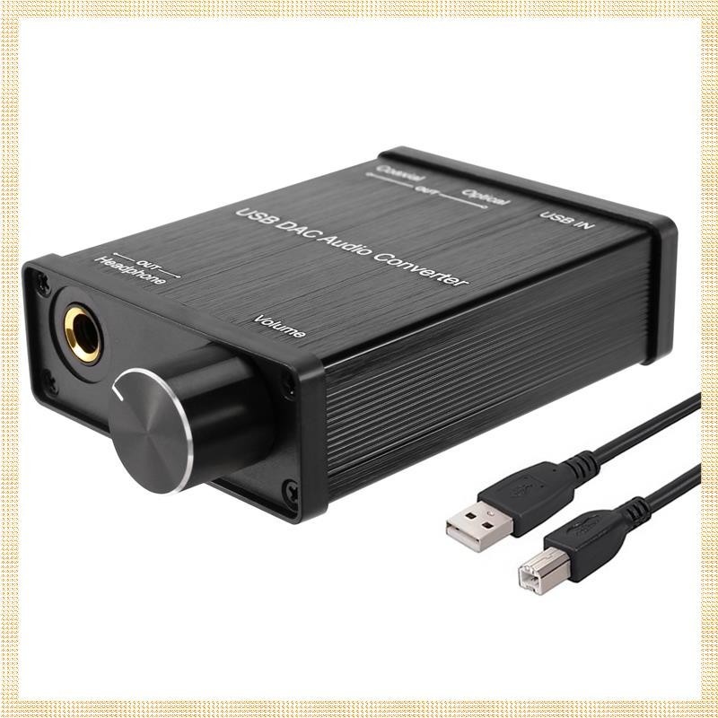 (S Q J Z)USB 轉同軸 S/PDIF 光纖 3.5mm/6.3mm 耳機轉換器 USB DAC 數模音頻轉換器