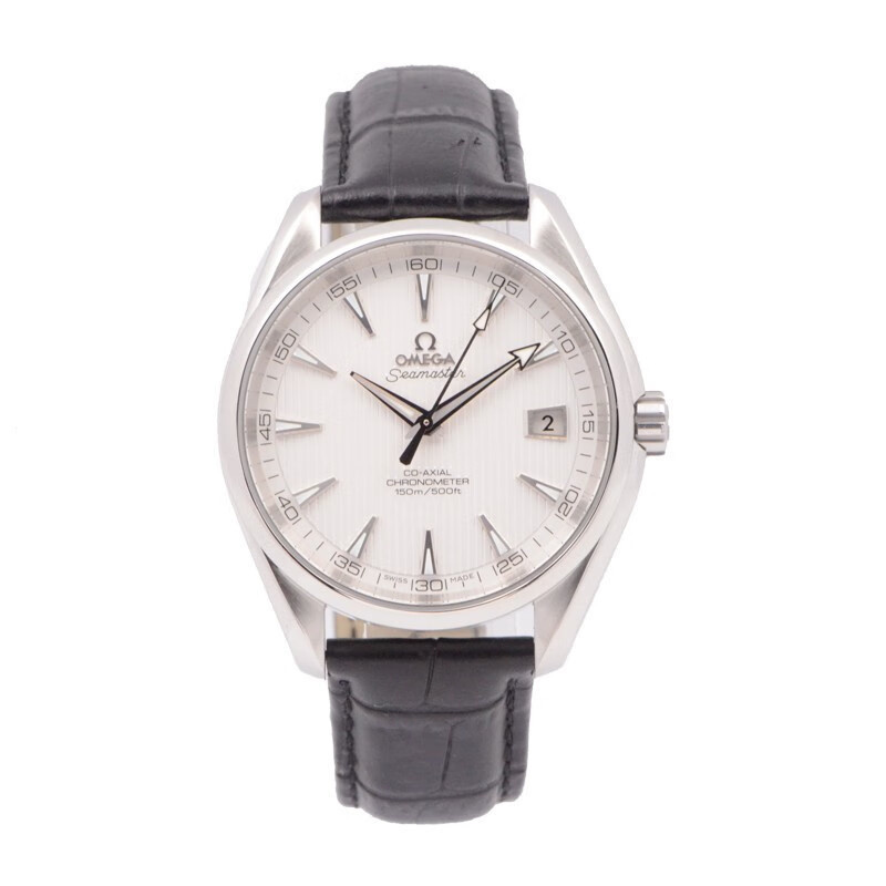 Omega231.13.42.21.02.001 海馬系列不銹鋼日曆機械男士手錶