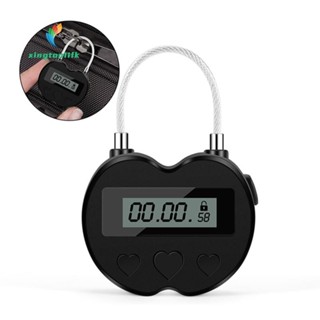 智慧時間鎖 LCD 顯示時間鎖多功能旅行電子計時器,防水 USB 可充電臨時計時器掛鎖